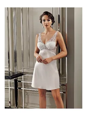 Perin Güpürlü 2Li Saten Gecelik Sabahlık Çeyiz Seti Perin 4014 - Alternatif Görünüm