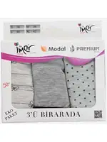 3lü Ekonomik Paket Premium Modal Slip Külot İmer 4501 Asorti detay görünüm