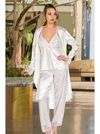 Nurteks 3'lü Saten Pijama Takım Nurteks 5994