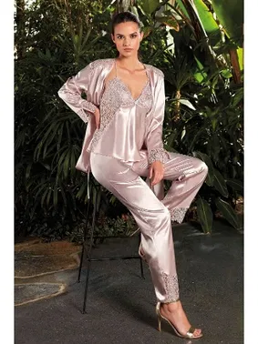 Nurteks 3'lü Saten Pijama Takım Nurteks 5994 - Alternatif Görünüm