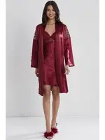 6lı Gelin Çeyiz Seti Saten Çeyiz Takım Pierre Cardin 6955 Bordo görsel 25