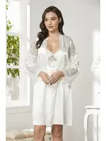 6lı Gelin Çeyiz Seti Saten Çeyiz Takım Pierre Cardin 6955 Ekru detay görünüm