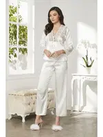 6lı Gelin Çeyiz Seti Saten Çeyiz Takım Pierre Cardin 6955 Ekru görsel 7