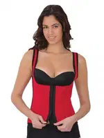 Agraflı Göğsü Açık Atlet Korse Emay 9173 Kırmızı görsel 10