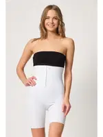 Agraflı Uzun Paçalı Yüksel Bel Lazer Korse Emay 2832 Beyaz farklı açı