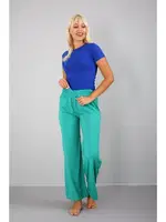 Bayan Penye Bol Paça Pantolon Akbeniz 210036 Yeşil farklı açı