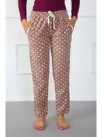 Welsoft Polar Puantiyeli Tek Alt Kadın Pijama Akbeniz 210041 Kahve