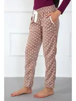 Welsoft Polar Puantiyeli Tek Alt Kadın Pijama Akbeniz 210041 Kahve detay görünüm