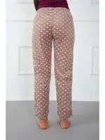 Welsoft Polar Puantiyeli Tek Alt Kadın Pijama Akbeniz 210041 Kahve görsel 4