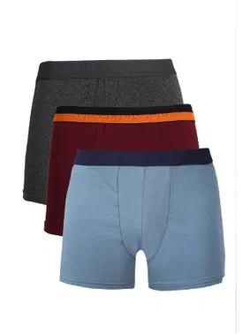 Akbeniz Karışık Renk Erkek Penye 3Lü Boxer Akbeniz 40093