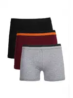 Erkek Penye 3Lü Boxer Akbeniz 40096 Çok Renkli