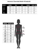 Kalp Baskılı 3lü Sabahlık Pijama Takım 16103 Siyah görsel 4