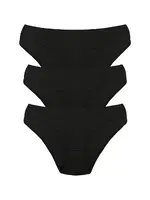 3Lü Kadın Silip Külot Pamuklu Akbeniz 40241 Siyah