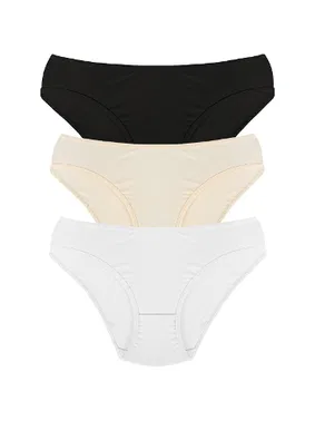 Akbeniz 3 Lü Kadın Pamuklu Silip Külot Akbeniz 40243