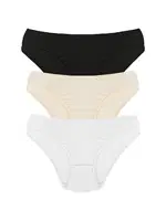 3 Lü Kadın Pamuklu Silip Külot Akbeniz 40243 Çok Renkli