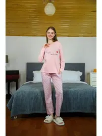 Akbeniz Kalpli Penye Uzun Kollu Pijama Takım Akbeniz 4115