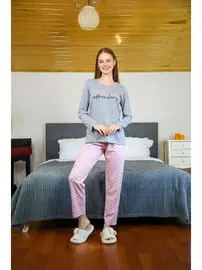 Akbeniz Uzun Kollu Penye Kadın Pijama Takım Akbeniz 4118