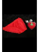 Yılbaşı Özel Kırmızı Kadın Slip Külot Akbeniz 2023 Kırmızı