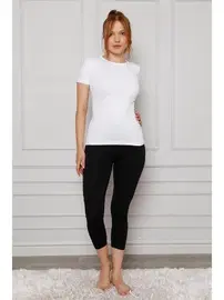 Akbeniz Akbeniz Penye Likralı Diz Altı Tayt 5875P