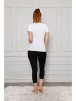 Akbeniz Penye Likralı Diz Altı Tayt 5875P Siyah farklı açı