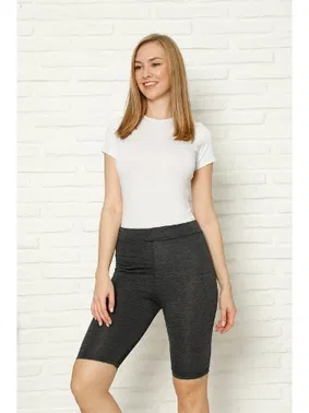 Akbeniz Akbeniz Antrasit Likralı Diz Üstü Tayt 5887 - Alternatif Görünüm