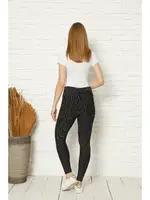 Akbeniz Penye Likralı Desenli Tayt 5883 Siyah farklı açı