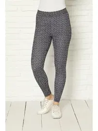 Akbeniz Desenli Akbeniz Penye Likralı Tayt 5884