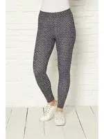 Desenli Akbeniz Penye Likralı Tayt 5884 Lacivert