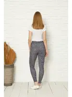 Desenli Akbeniz Penye Likralı Tayt 5884 Lacivert farklı açı