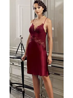 Perin Altılı Saten Gelin Çeyiz Gecelik Sabahlık Takımı Perin 9300 - Alternatif Görünüm