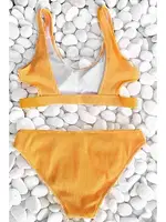 Angelsin Özel Kumaş Bikini Alt Sarı MS42919-Sarı Sarı farklı açı