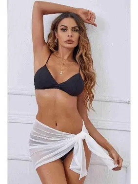 Angelsin Angelsin Tül Pareo Beyaz MS4401-Beyaz