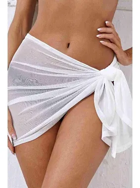 Angelsin Angelsin Tül Pareo Beyaz MS4401-Beyaz - Alternatif Görünüm