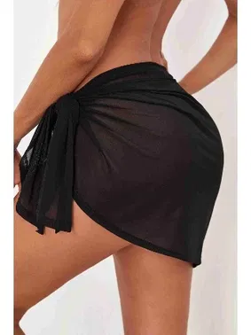 Angelsin Angelsin Tül Pareo Siyah - Alternatif Görünüm