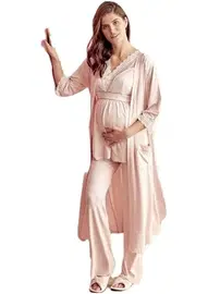 Anıl Anıl Hamile Sabahlık ve Pijama Takım 9603