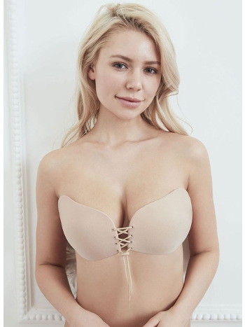 Askısız Straplez Ortadan Ayarlanabilir Yapışkan Abiye Altı Dekolte Sütyeni Anıl 3023