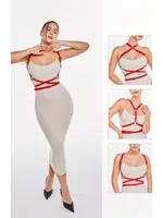 Askılı Deri Harness Kemer Kırmızı MissisX 923 Kırmızı detay görünüm