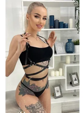 missisX Özel Tasarım Askılı Deri Kemer Harness MissisX 923