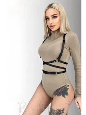 missisX Özel Tasarım Askılı Deri Kemer Harness MissisX 923 - Alternatif Görünüm