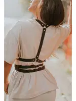 Askılı Harness Kemer Özel Tasarım MissisX 923 Siyah detay görünüm