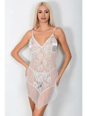 Phevos Askılı Saten Dantel Detaylı Gecelik Takımı Phevos 011-003526