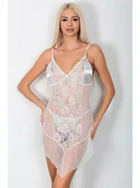 Phevos Askılı Saten Dantel Detaylı Gecelik Takımı Phevos 011-003526