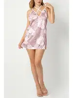 Askılı Sırt Dekolteli Gecelik Phevos D012-002277 Desenli