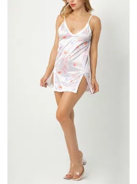 Phevos Askılı Yırtmaçlı Saten Gecelik Phevos 012-002270 - Alternatif Görünüm