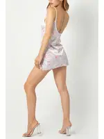 Askılı Yırtmaçlı Saten Gecelik Phevos 012-002270 Desenli görsel 4