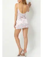 Askılı Yırtmaçlı Saten Gecelik Phevos 012-002270 Desenli görsel 5