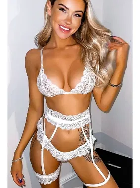 NightLight Bacak Bantlı Fantezi Dantel Jartiyer Takım 3387