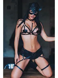 missisX Bacak Detaylı Deri Harness MissisX 2057