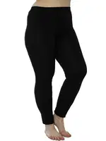 Bayan Battal Likralı Pamuk Rahat Doku Tayt HMD 4019 Siyah