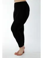 Bayan Battal Likralı Pamuk Rahat Doku Tayt HMD 4019 Siyah farklı açı